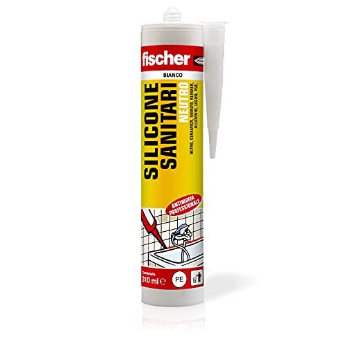 Fischer Silicone Sigillante Sanitari Sns Bianco Neutro Antimuffa Per